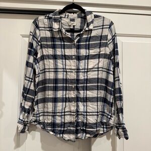 Lucky brand plaid button up shirt size large